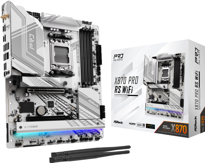 Actual product image AsRock X870 Pro RS WiFi AM5 (AM5, AMD X870, ATX)