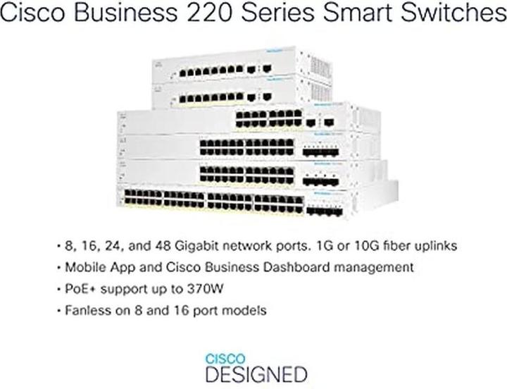 Produktbild Cisco PoE+ Switch CBS220-48P-4G 52 Port (52 Ports)
