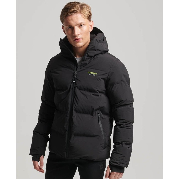 Produktbild Superdry Gerade geschnittene Daunenjacke mit Kapuze (L)