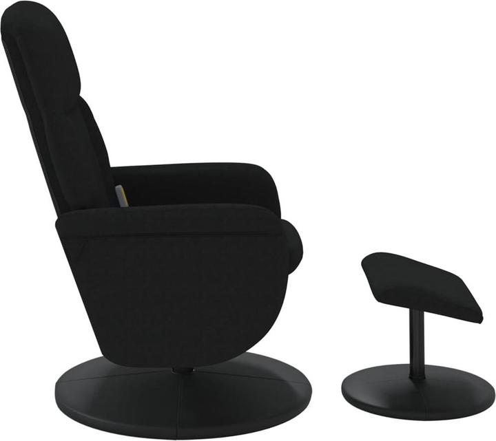 Produktbild VidaXL Massagesessel mit Fusshocker Schwarz Samt,Farbe