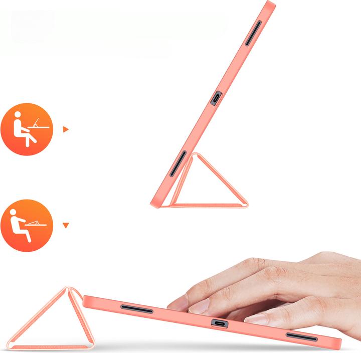 Actual product image Samsung Galaxy Tab S11 Ultra - Ducis Domo Series, stand-up flip case, pink (Samsung Galaxy Tab S11 Ultra)