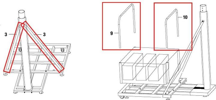 Actual product image Hudora 1 pole set for basketball stand Competition Pro