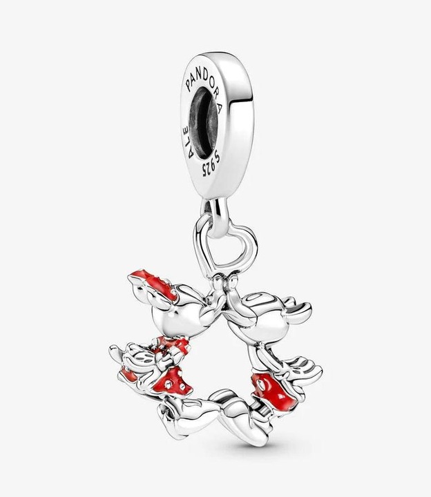 Immagine prodotto Pandora Charm Disney Mickey Mouse & Minnie Mouse che si baciano (Argento 925)
