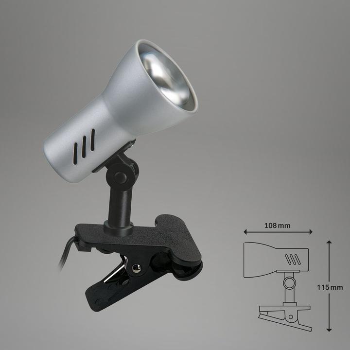 Image du produit Briloner Lampe à pince, couleur titane, 1xE14/40W (E14)