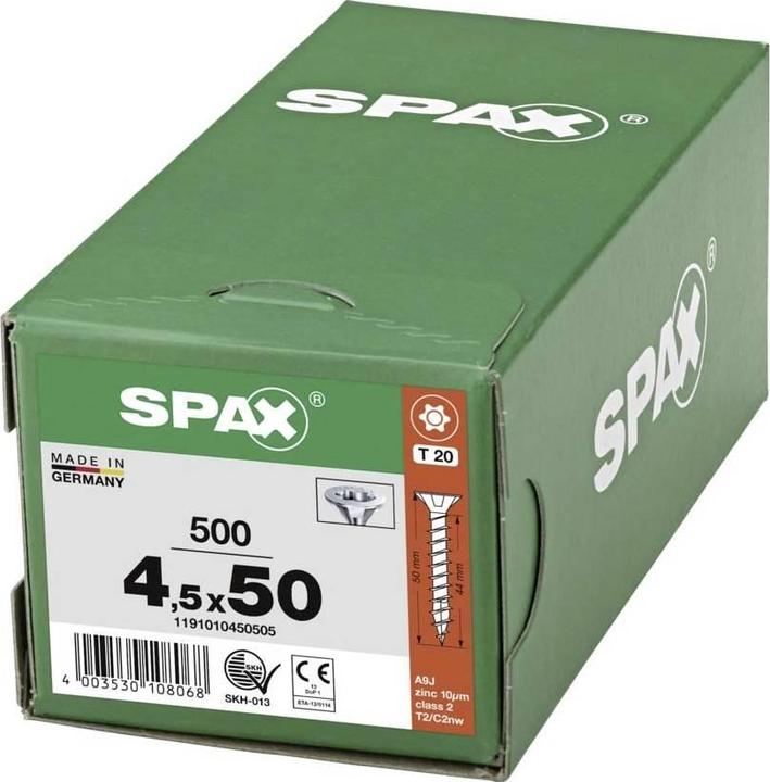 Produktbild Spax Senkmultikopf T-Star Plus T20 Vollgewinde Wirox (500 Schrauben pro Stück)