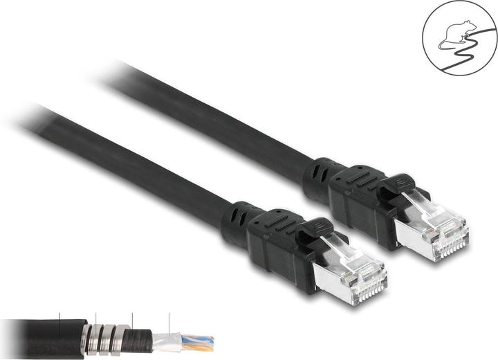 Produktbild Delock Netzwerkkabel RJ45 Cat.6A F/UTP mit innerem Metallmantel 0,5 m (F/UTP, CAT6a, 0.50 m)