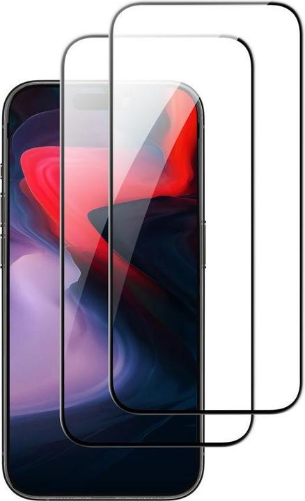 Actual product image ESR Tempered Glass 2-Pack Iphone 15 Pro Black (2 pcs., Apple iPhone 15 Pro)