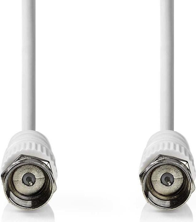 Actual product image Nedis Satellite and aerial cable | F plug | F plug | Nickel-plated | 75 Ohm | Double shielded (75 dB, Antenna cable)