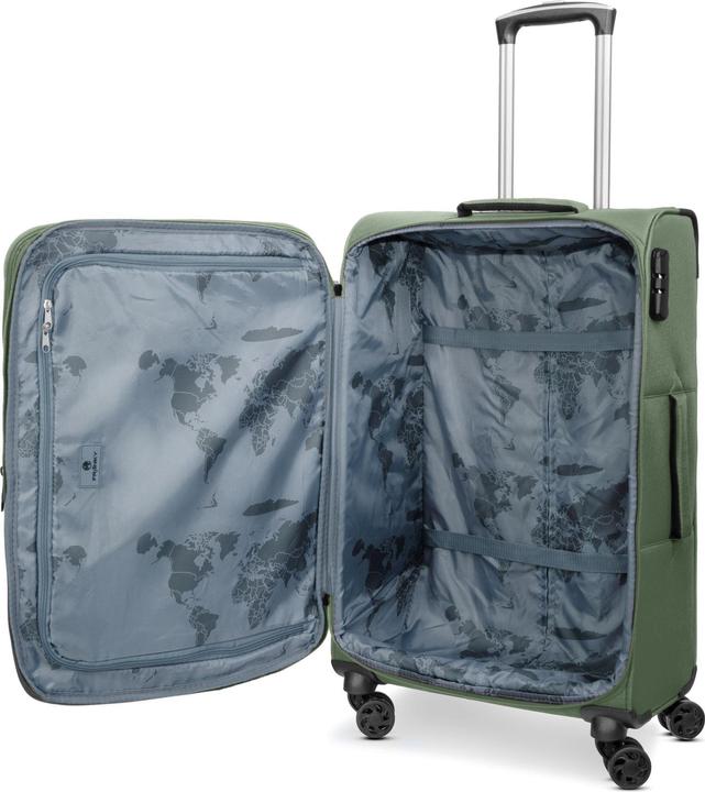 Actual product image Franky Melbourne 3.0 4-wheel suitcase set, 3-piece, with stretch fold (180 l)