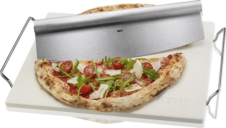 Actual product image GEFU Set of pizza stone with rack incl. 'Darioso' cradle knife