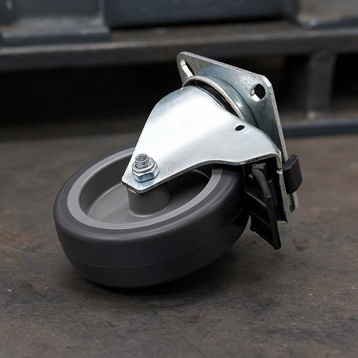 Image du produit Wiltec Kit 4x Roulettes pivotantes 75mm avec Frein Plastique Plaque de montage 75kg/roue Transport Meuble