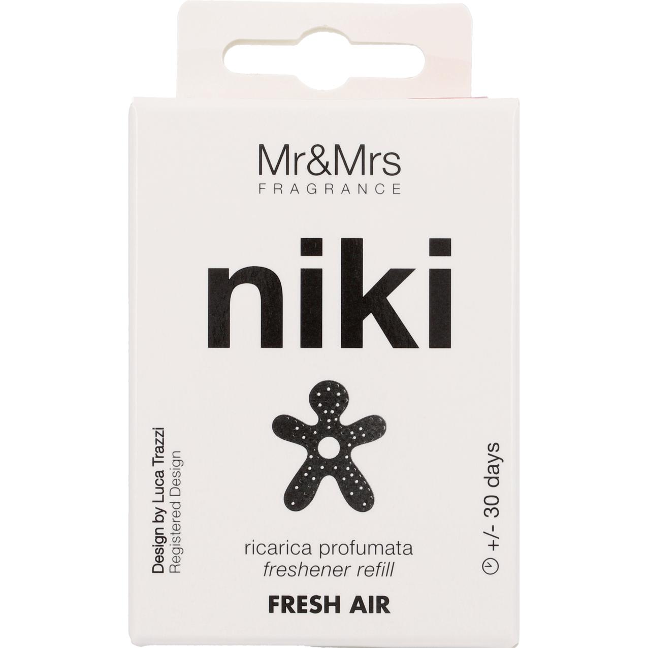 Mr & Mrs Fragrance Schwarz/Silber Lufterfrischer, Niki Refill Fresh Air