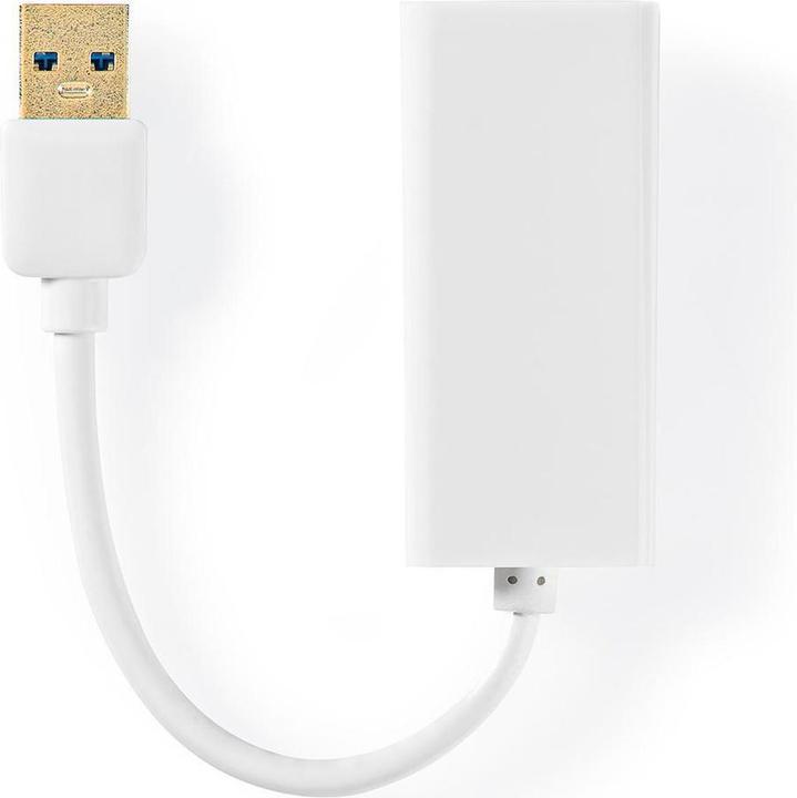 Nedis USB-A Adapter | USB 3.2 Gen 1 | USB-A Stecker | RJ45 Buchse | 1 Gbps | 0.20 m | Rund | Vernick