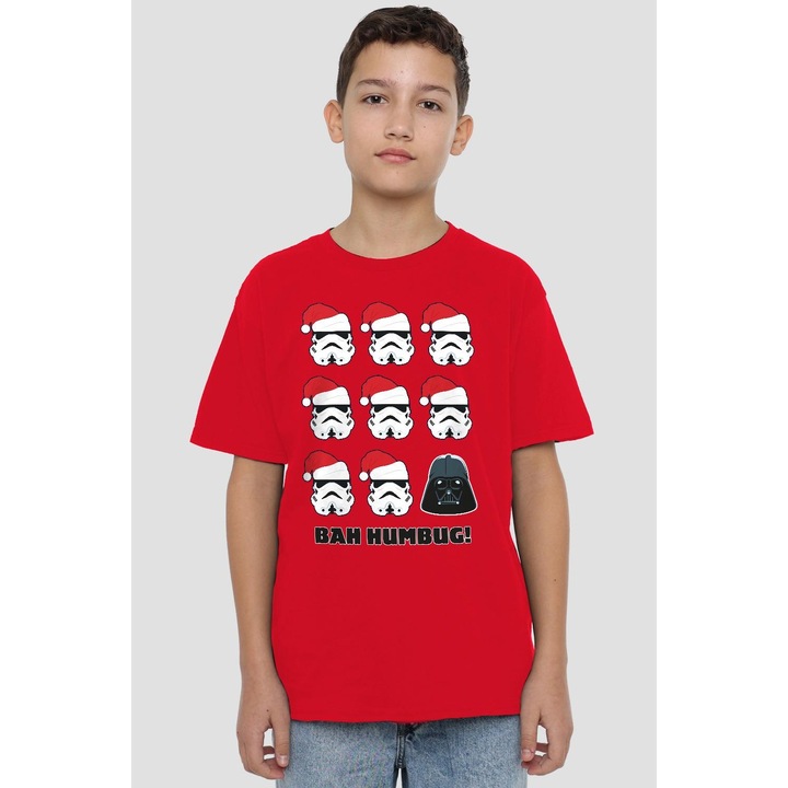 Actual product image Star Wars Childrens/Kids Bah Humbug Stormtrooper Darth Vader T-Shirt (140)