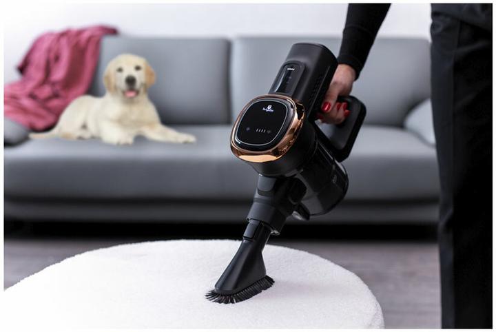 Immagine prodotto BerlingerHaus Aspirapolvere a batteria di design, motore BLDC da 220 W, batteria Li-ION da 25,9 V, nero-oro rosa