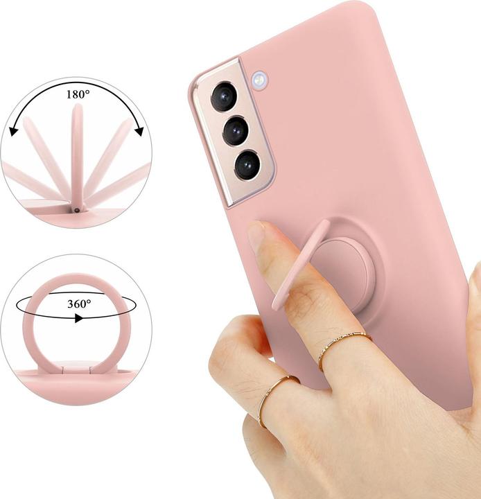 Produktbild Cadorabo HülleTPU im Liquid Schutz Case Silikon Design mit Ring (Samsung Galaxy S24+)