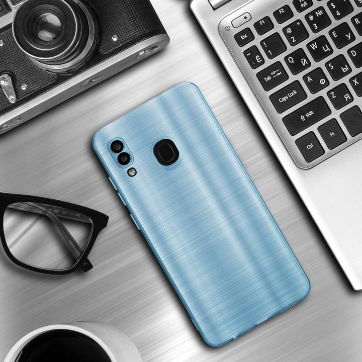 Actual product image Cadorabo Case for Samsung Galaxy A20 / A30 / M10s in TPU Brushed Camera Protector LM160 Style (Samsung Galaxy A20, Samsung Galaxy M10s, TCL A30)