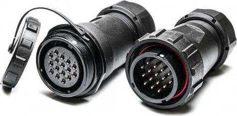 Image du produit RS PRO Connecteur de puissance mâle, femelle pour montage sur câble, 16 pôles 10.0A, connexion soudée IP68