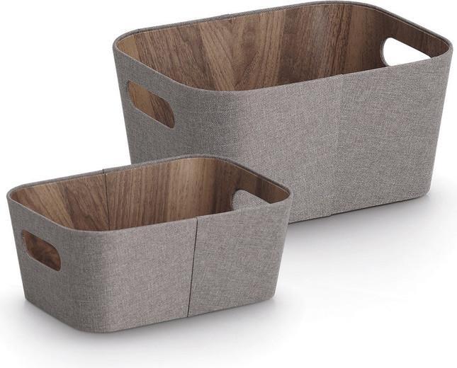 Actual product image Zeller Present Aufbewahrungskorb Karton/Polyester 23x30.5x15.2 cm (23 cm)