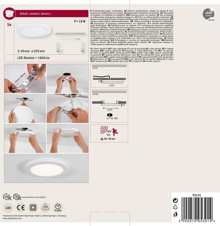 Produktbild Paulmann Einbaupanel 2in1 Cover-it (1800 lm)