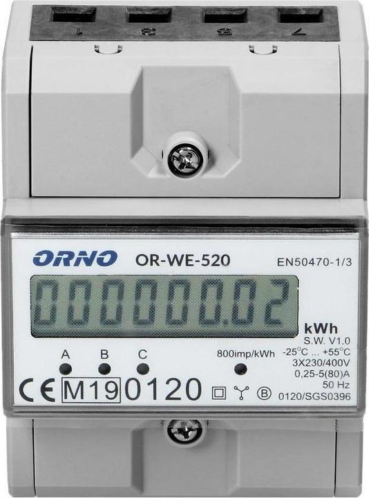 Produktbild Orno 3-Phasen-Stromzähler