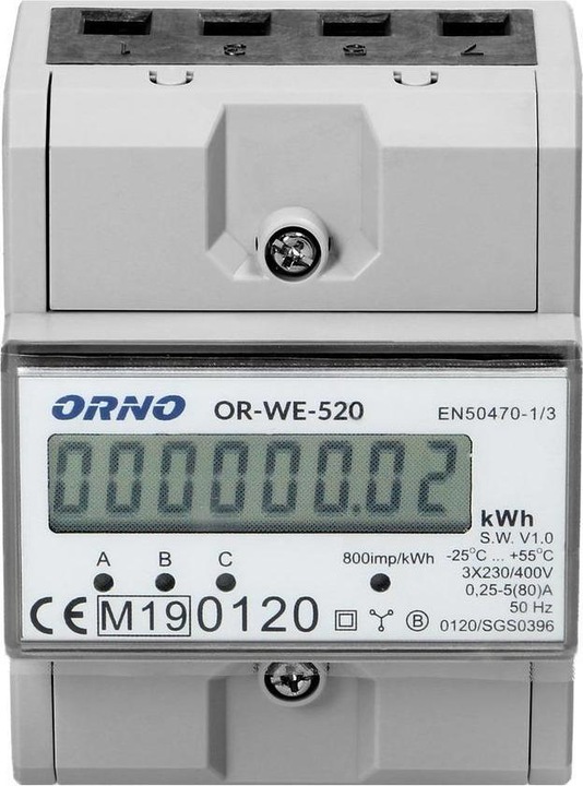 Produktbild Orno 3-Phasen-Stromzähler