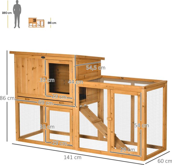 Image du produit PawHut Clapier pour petits animaux