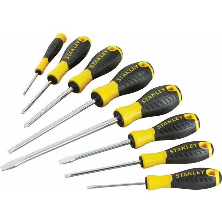 Stanley, Schraubenzieher, Tools sta060210 PH/SL Essential Schraubendreher – Gelb/Schwarz (Set von 8)