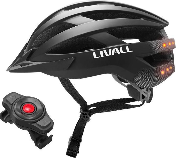 Actual product image Livall Kask rowerowy MTB Bluetooth 58-62cm LED/SOS/Intercom czarny (58 - 62 cm)