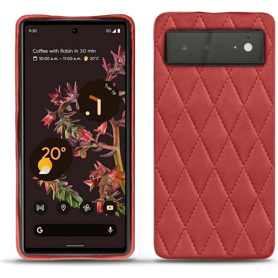 Noreve Lederschutzhülle (Google Pixel 6), Smartphone Hülle, Rot