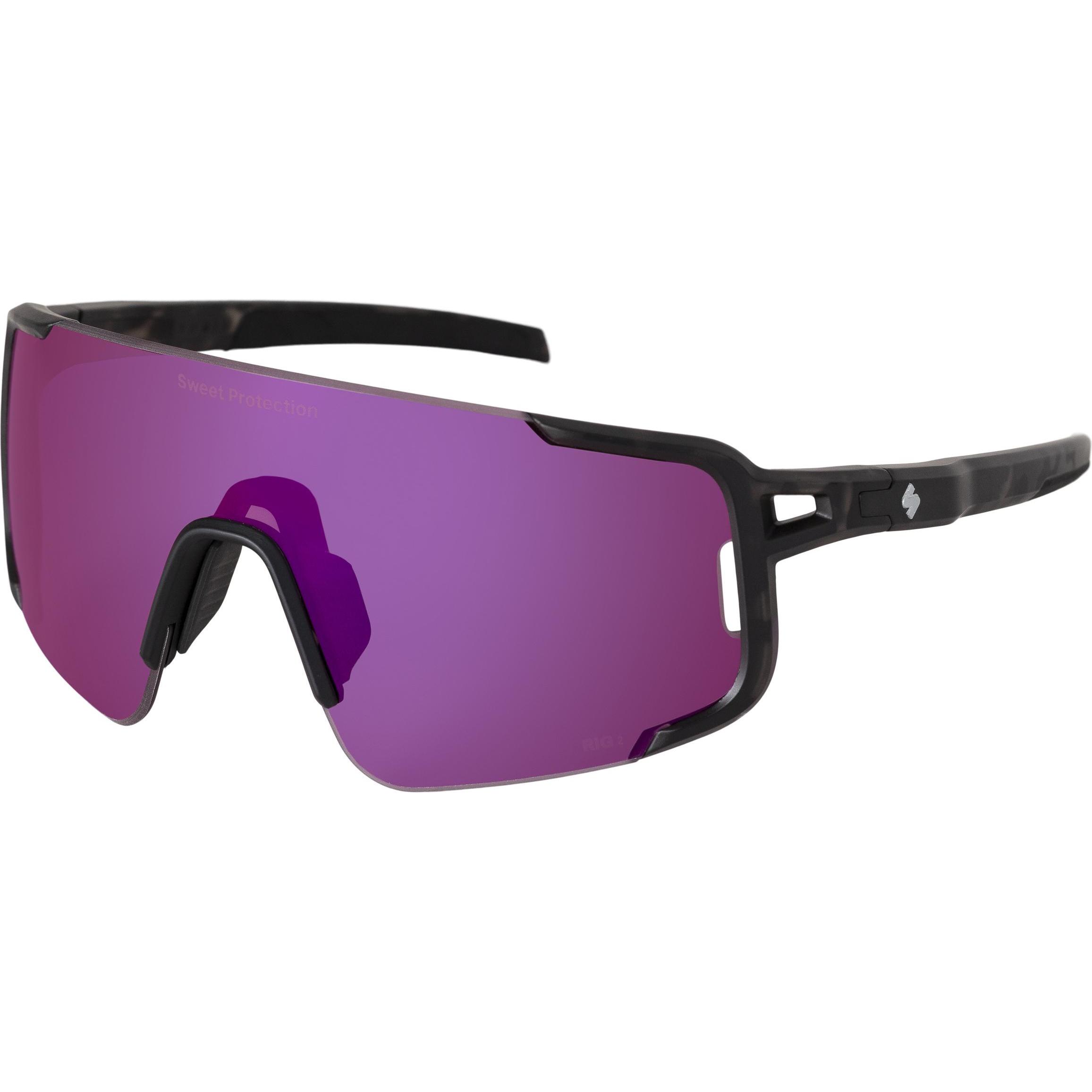 Sweet Protection, Unisex, Sportbrille, Ronin RIG Reflect S2 (VLT 25%) (Matte Crystal Black Camo, Bixbite), Schwarz