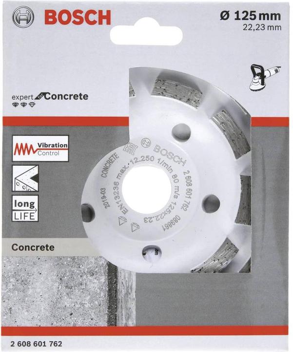 Produktbild Bosch Professional Zubehör PRO Concrete Topfscheibe, 50 x 125 mm, 22,23 mm