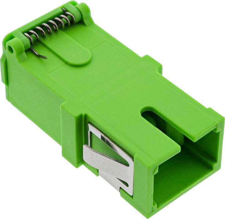 Produktbild InLine LWL-Kupplung, Simplex SC/SC, singlemode, Keramik-Hülse, mit Shutter, grün (Netzwerk Kupplung)