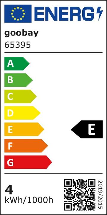 Energie-Label Goobay Filament-LED-Birne (E27, 4 W, 470 lm, 1 x, E)