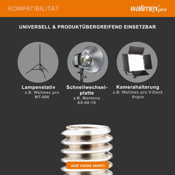 Produktbild Walimex Gewindeadapter 3/8 Zoll auf 1/4 Zoll (Stativadapter)