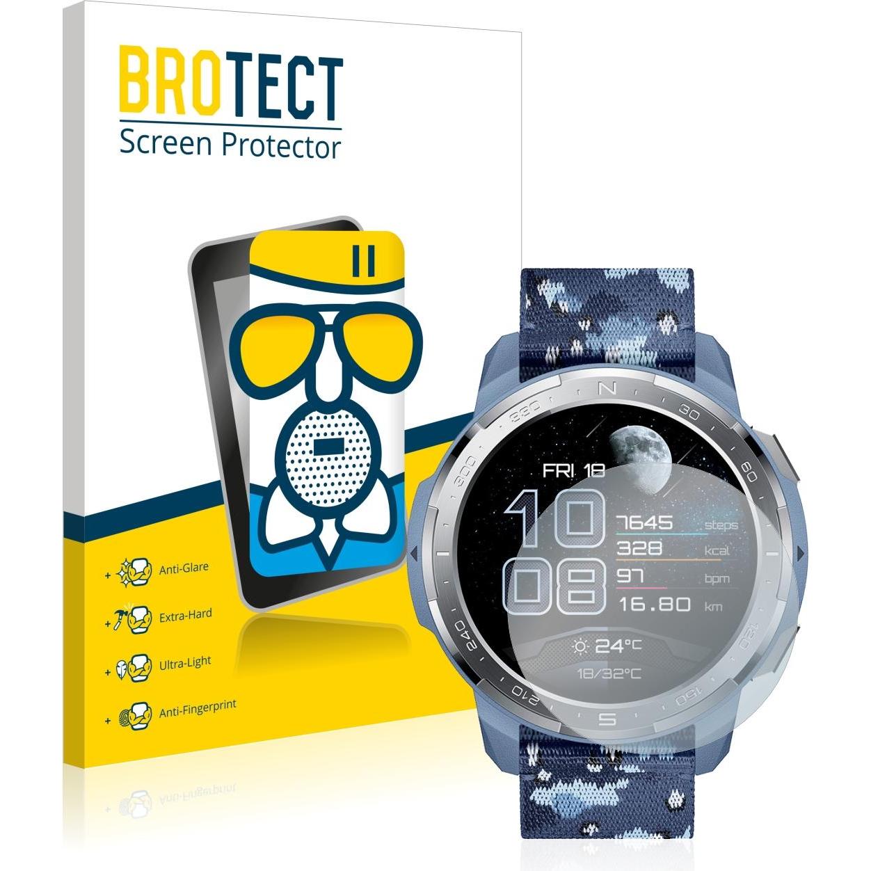 BROTECT AirGlass Panzerglasfolie Matt, Smartwatch Schutzfolie, Grau
