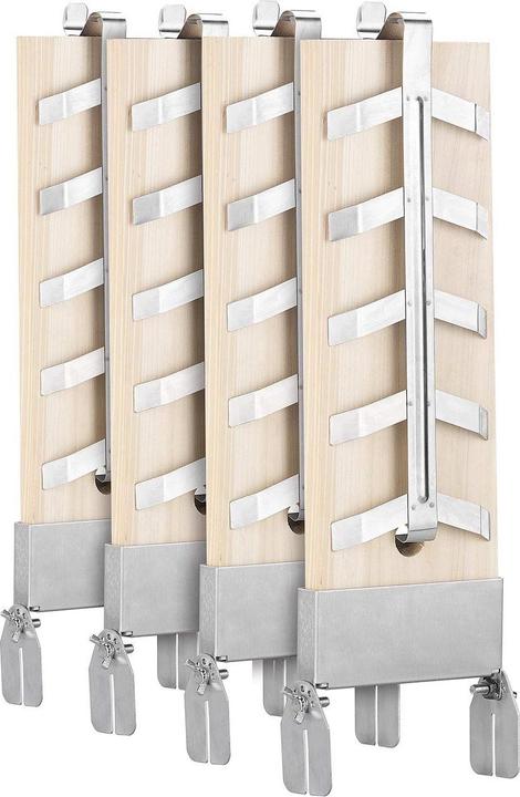 Image du produit Rosenstein & Söhne Planches de saumon à flamber avec support inclinable en acier inoxydable, lot de 4