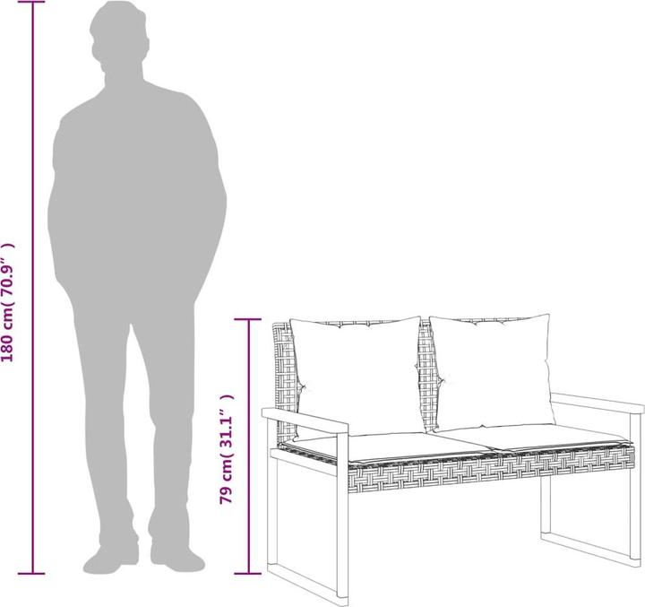 Image du produit vidaXL Ensemble salon de jardin 10 pièces avec coussins