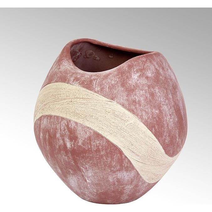 Lambert Schneider, Vaso da fiori, Yuka Gefäss Keramik, karminrot H 25 cm D 27 cm