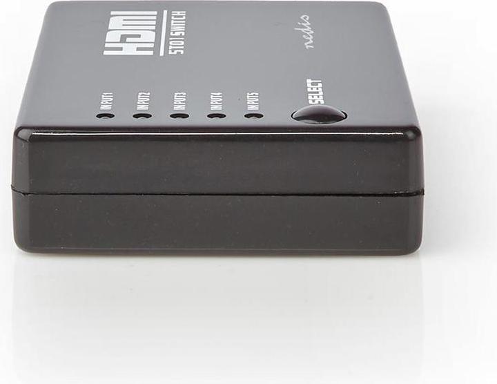 Image du produit Nedis Commutateur HDMI T 5-Port Port(s) 5X HDMIT Entrée 1x HDMIT Sortie 1080p 3.4 Gbps ABS Noir