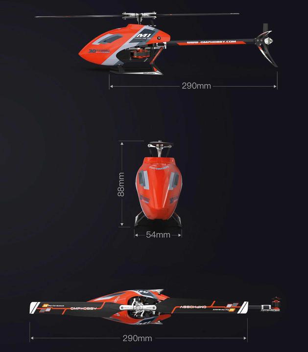 Produktbild OMPHobby OMP Heli M1 EVO rot mit Sender # OSHM0037