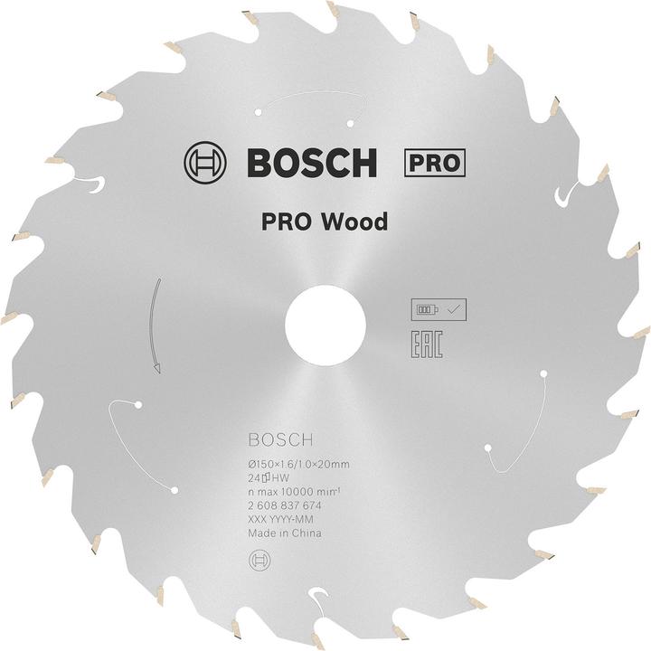 Image du produit Bosch Professional Zubehör Lame de scie circulaire PRO Wood cordless, 150 x 1,6 x 20 mm