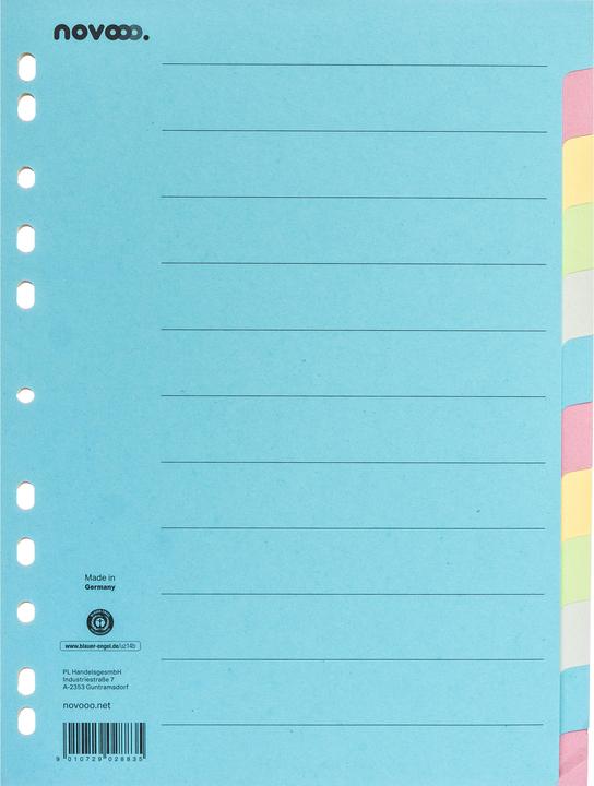 Image du produit Novooo Répertoire en carton coloré A4