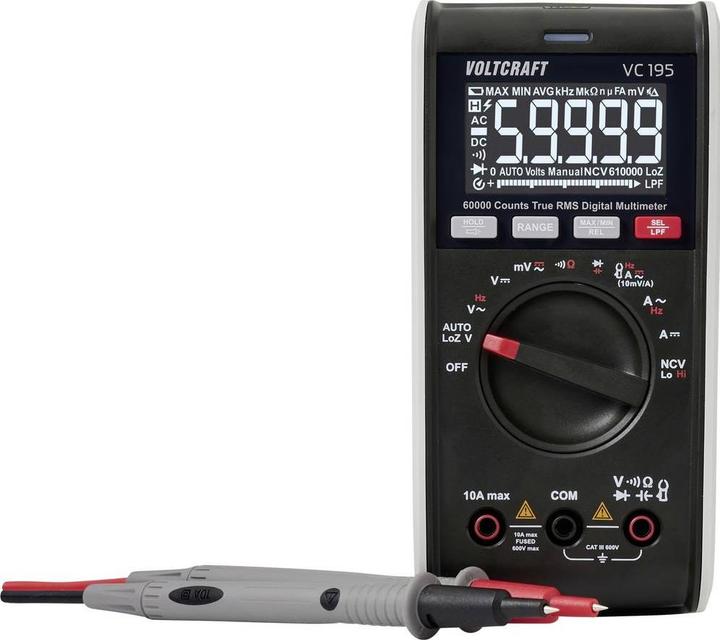 Actual product image Voltcraft VC195 Hand-held multimeter digital CAT III 600 V display Counts 60000 (VC-17059815) (CAT III 600V)