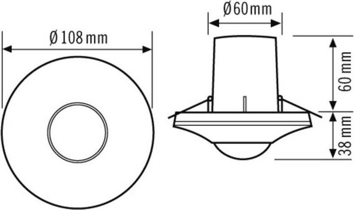 Actual product image Esylux Loftstilstedevaerelsessensor PD-C 360i/8 FM KNX UP (8 m)