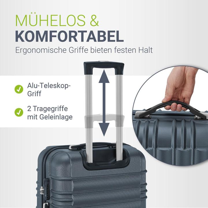 Produktbild Juskys 3-teilgies Hartschalen-Kofferset (120 l)