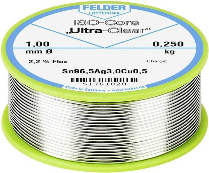 Produktbild Felder Lottechnik Ultra Clear, 0.25 kg, 1 mm (Lötspulenkit)