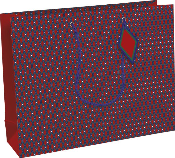 blue and green diamonds, Red