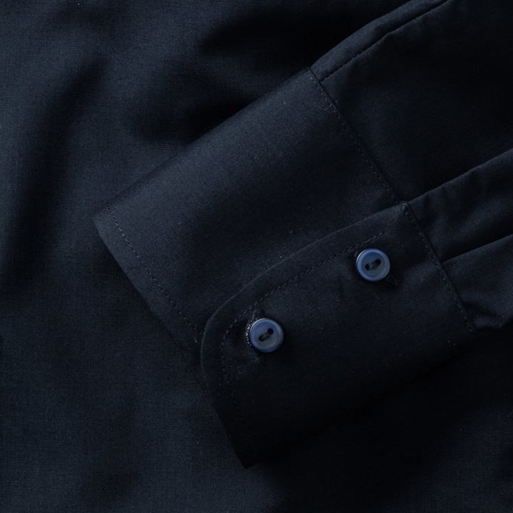 Produktbild Russell Collection Popelin Bluse Hemd Langarm pflegeleicht tailliert (L)