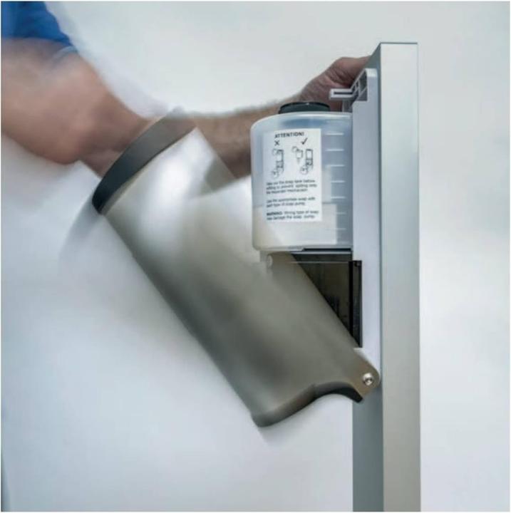 Produktbild Emco system 2 Sensorspender alu für Flüssigseife und Desinfektionsgel 352100106